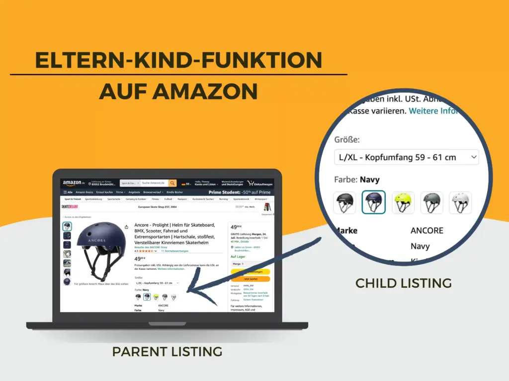 Eltern-Kind-Funktion auf Amazon