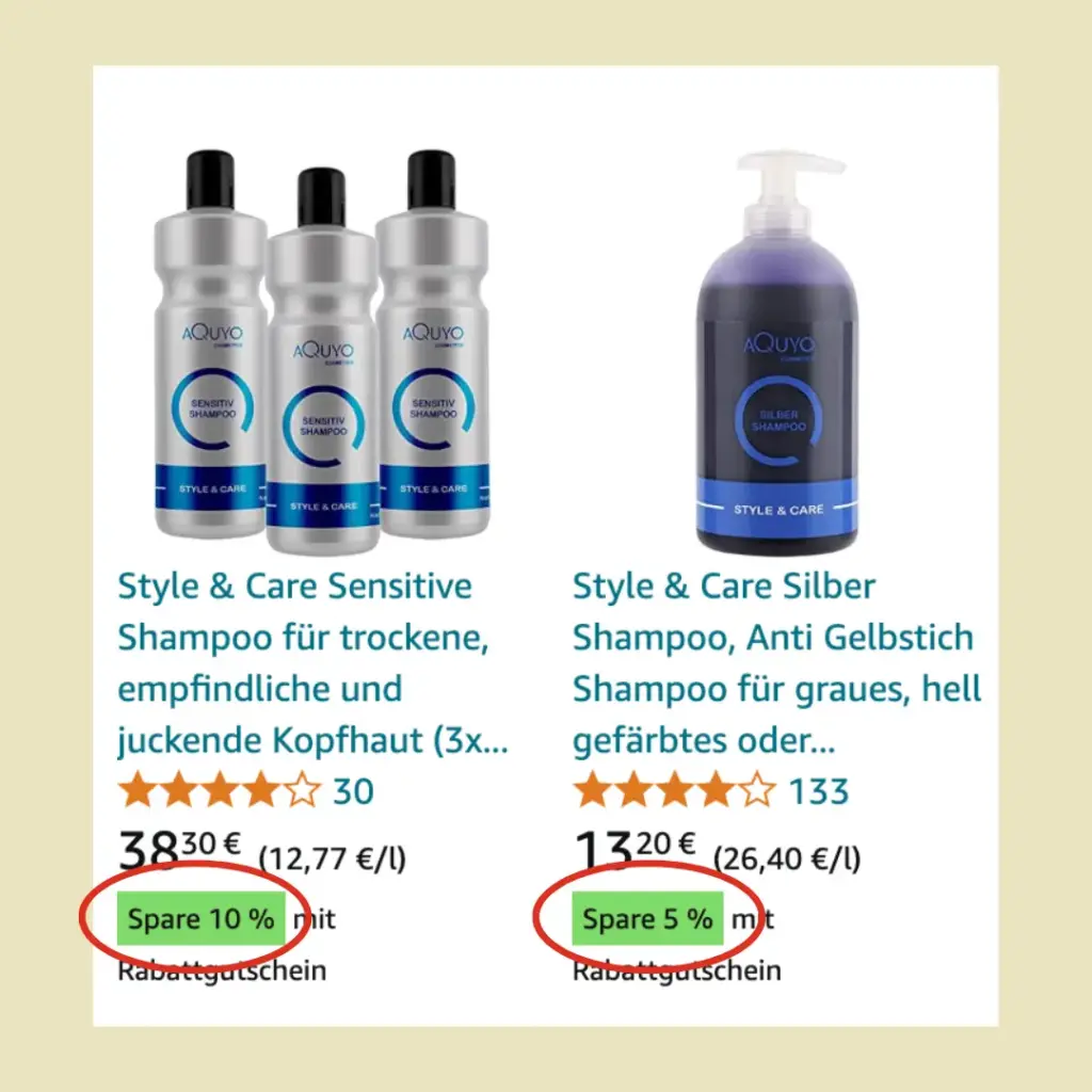 Amazon-Produkte mit Rabattgutscheinen