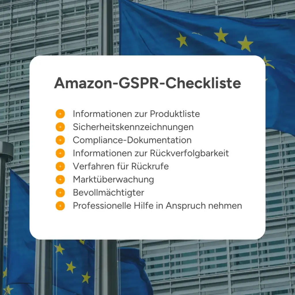 Amazon GPSR Checkliste für Verkäufer