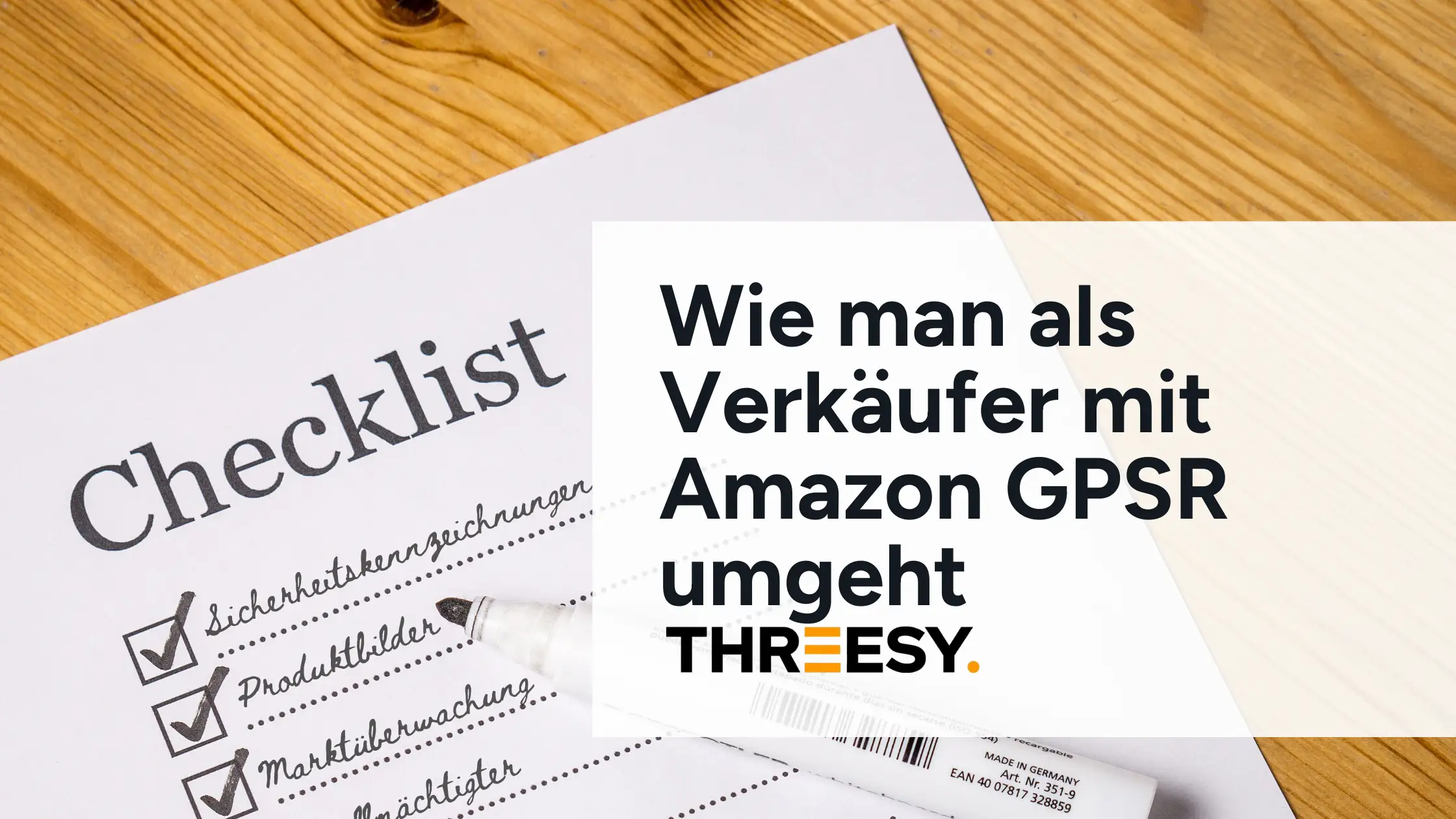 Amazon GPSR Compliance Checkliste